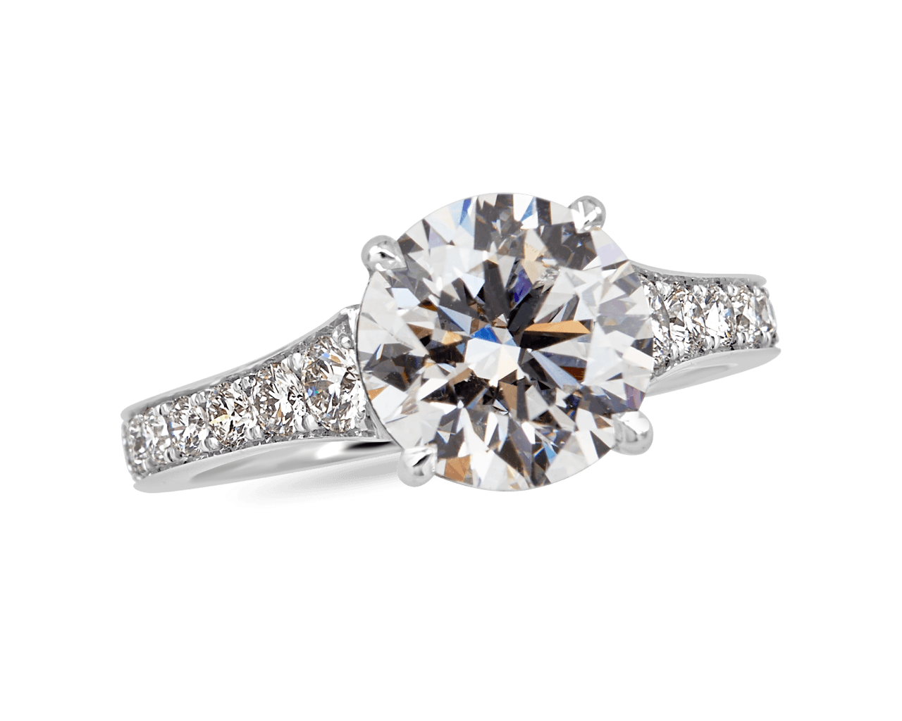 Graduated Pave Set Solitaire