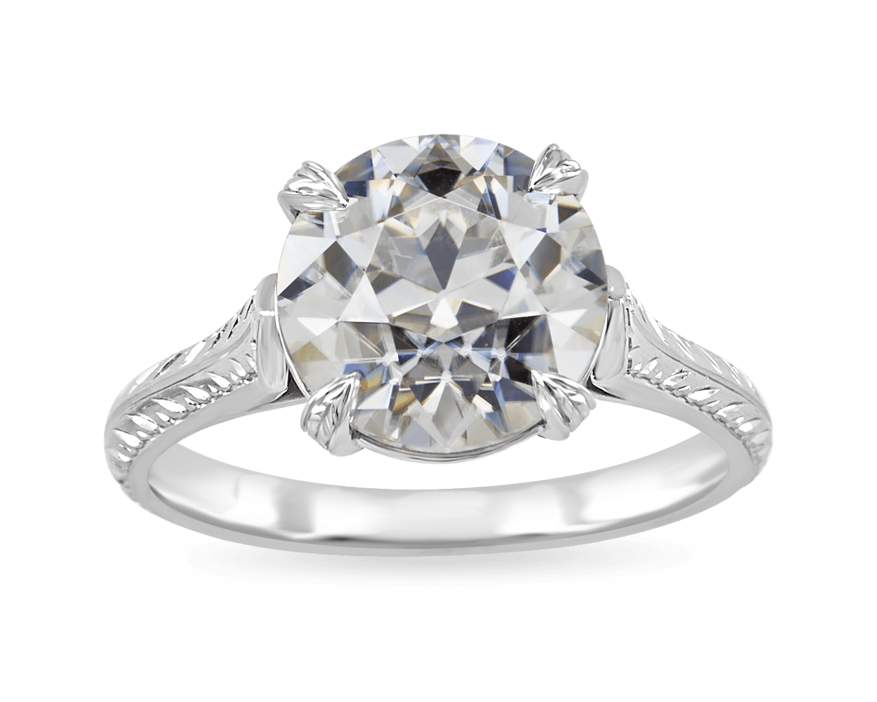 Hand Engraved Vintage Solitaire