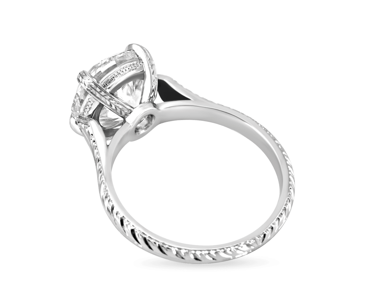 Hand Engraved Vintage Solitaire