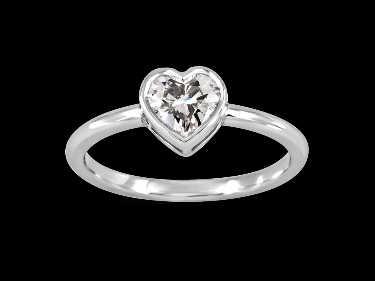 Heart Shape Bezel Solitaire