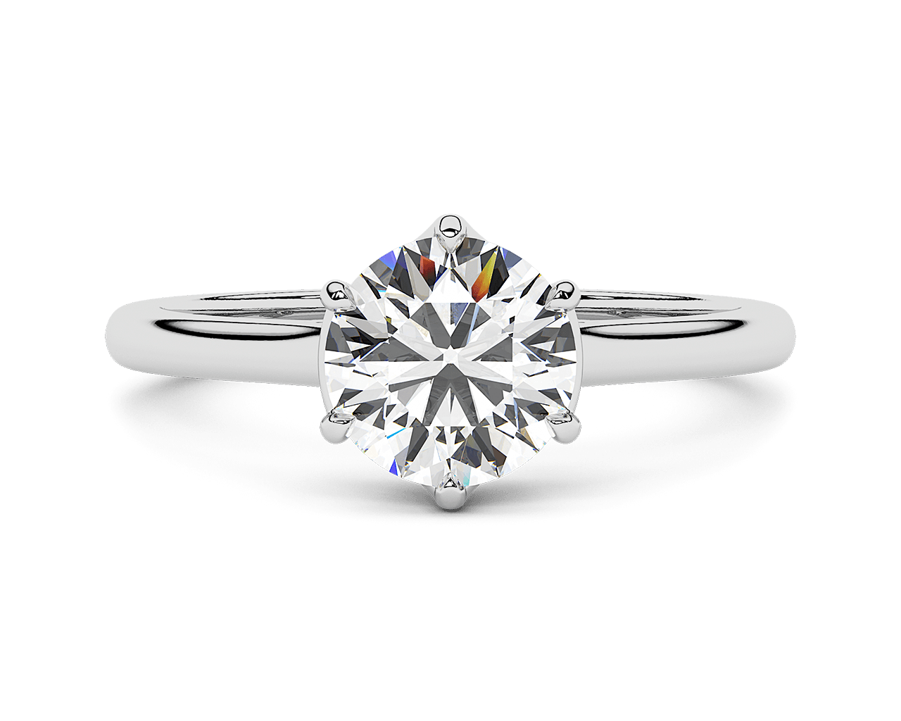 The Liana Six Prong Solitaire
