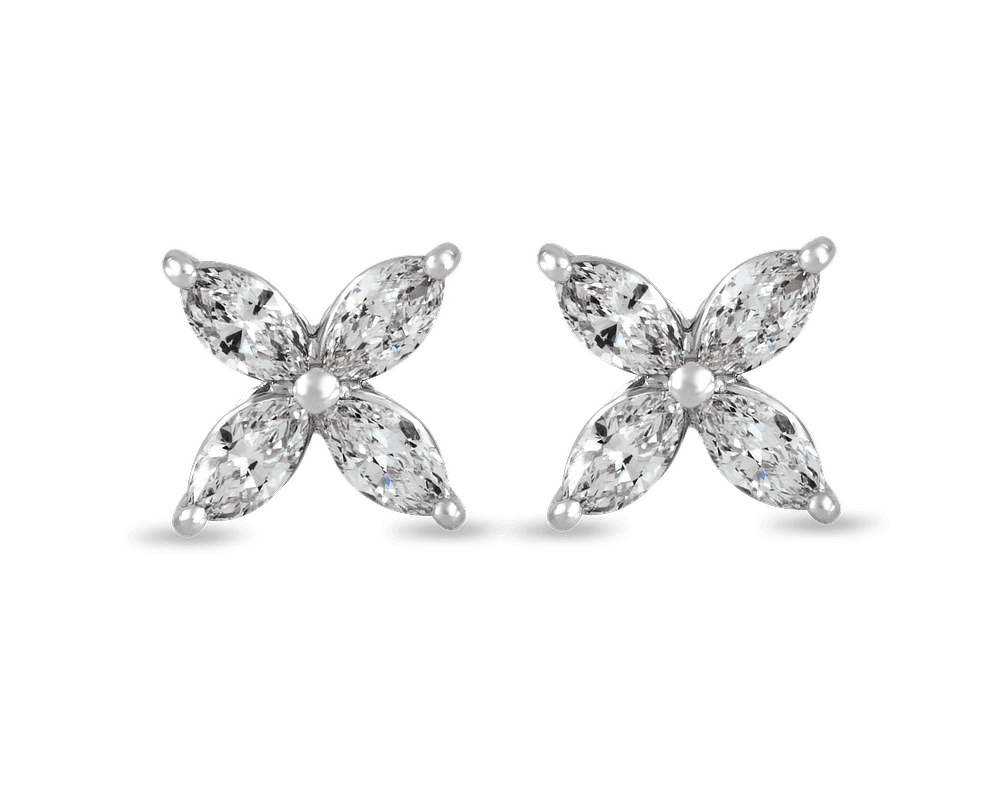Marquise Prong Set Earrings