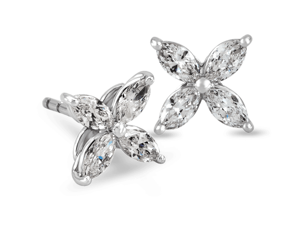 Marquise Prong Set Earrings