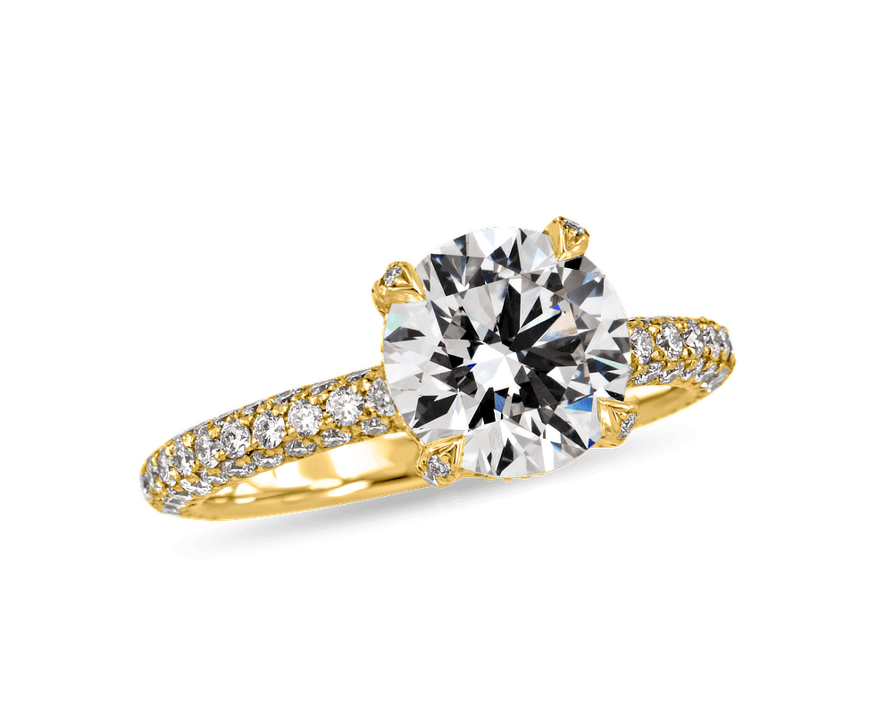 Solitaire with French 3D Pave