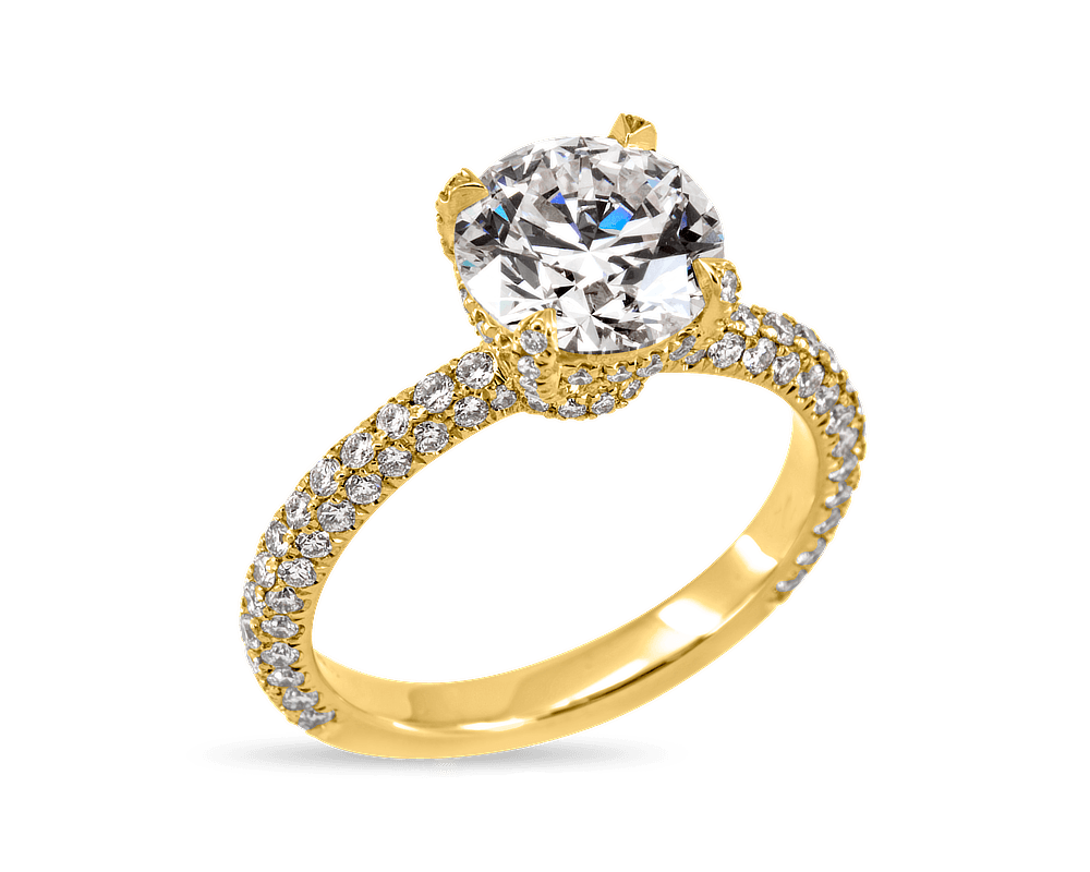 Solitaire with French 3D Pave