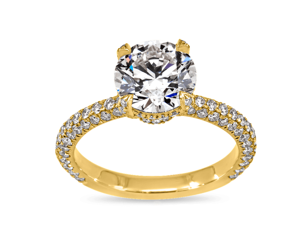 Solitaire with French 3D Pave