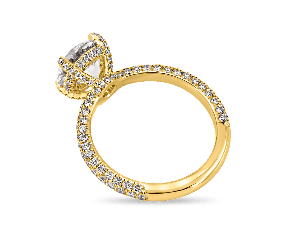 Solitaire with French 3D Pave
