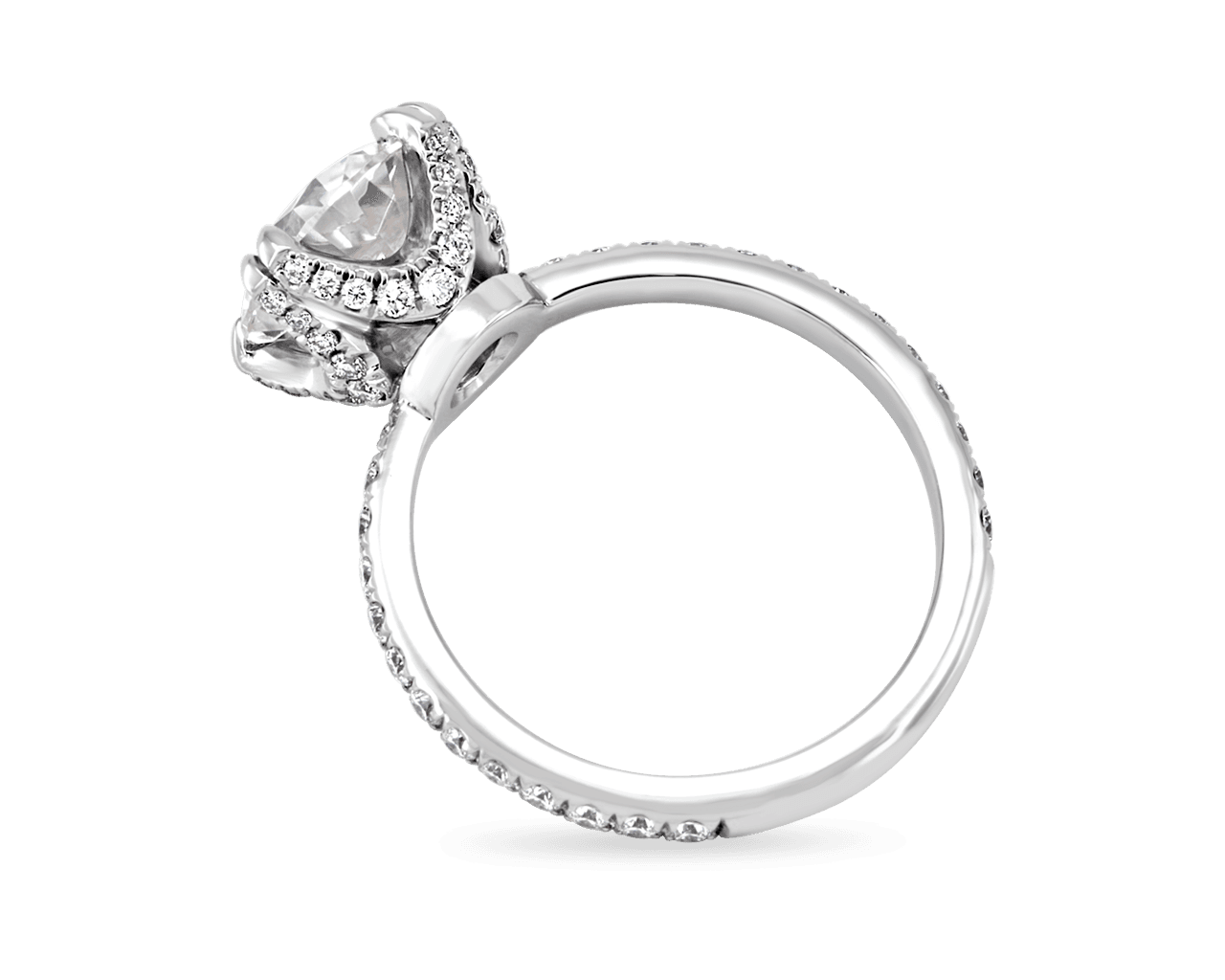 Angeline Pave Solitaire with Pave Profile