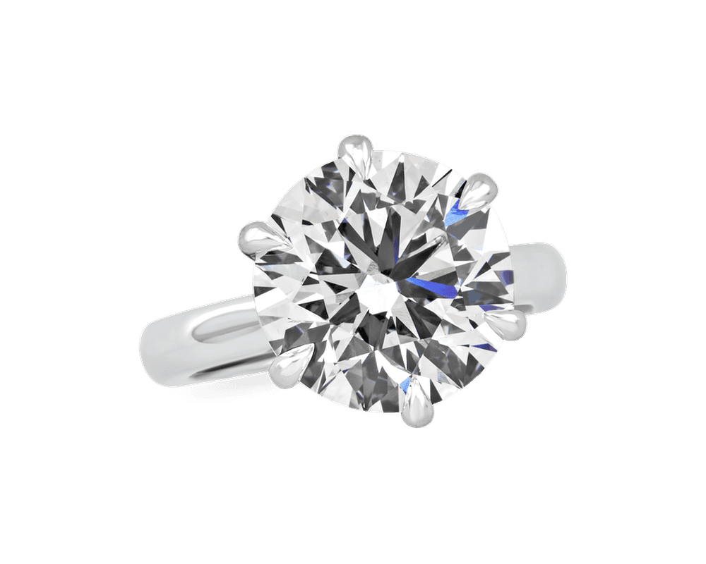 Six Prong Solitaire with Open Profile Head
