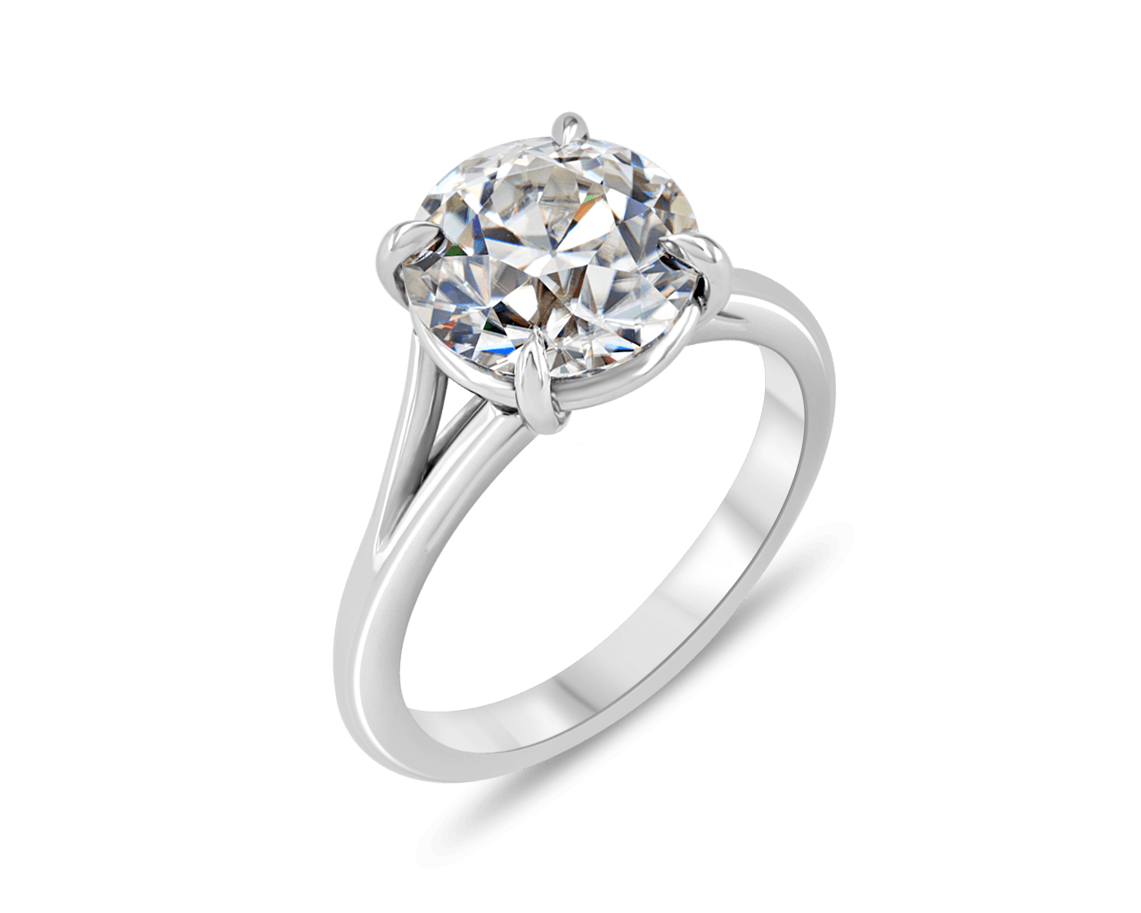 The Anne Marie Split Shank Solitaire with OEC center stone
