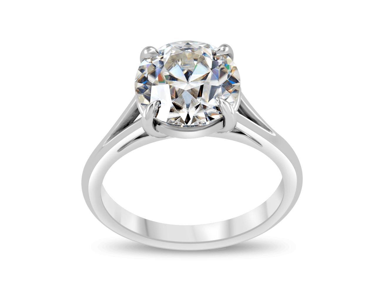 The Anne Marie Split Shank Solitaire with OEC center stone
