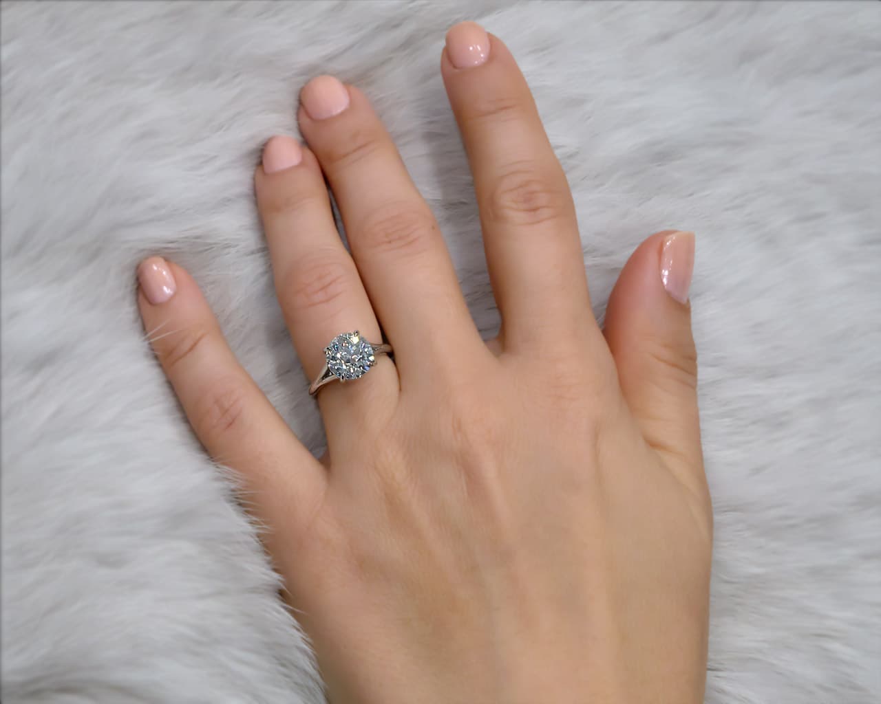 The Anne Marie Split Shank Solitaire with OEC center stone