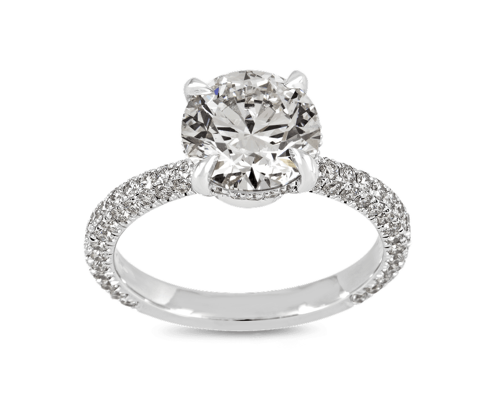 The Elayne Micro Pave Solitaire Ring