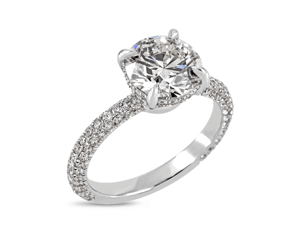 The Elayne Micro Pave Solitaire Ring