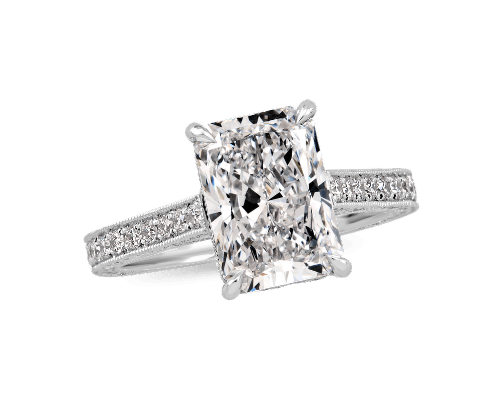 Three Row Pave Solitaire