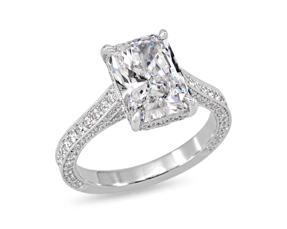 Three Row Pave Solitaire