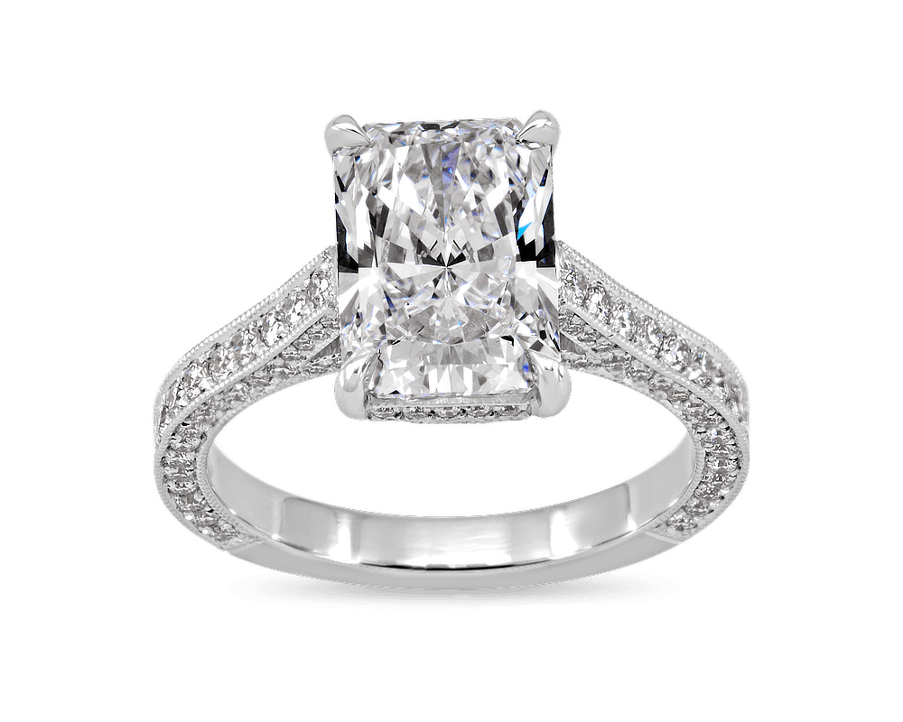 Three Row Pave Solitaire