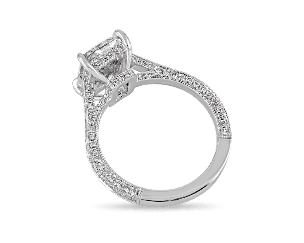 Three Row Pave Solitaire