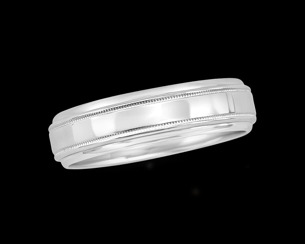 The Vaughn Band with Double Rounded Edges and Milgrain