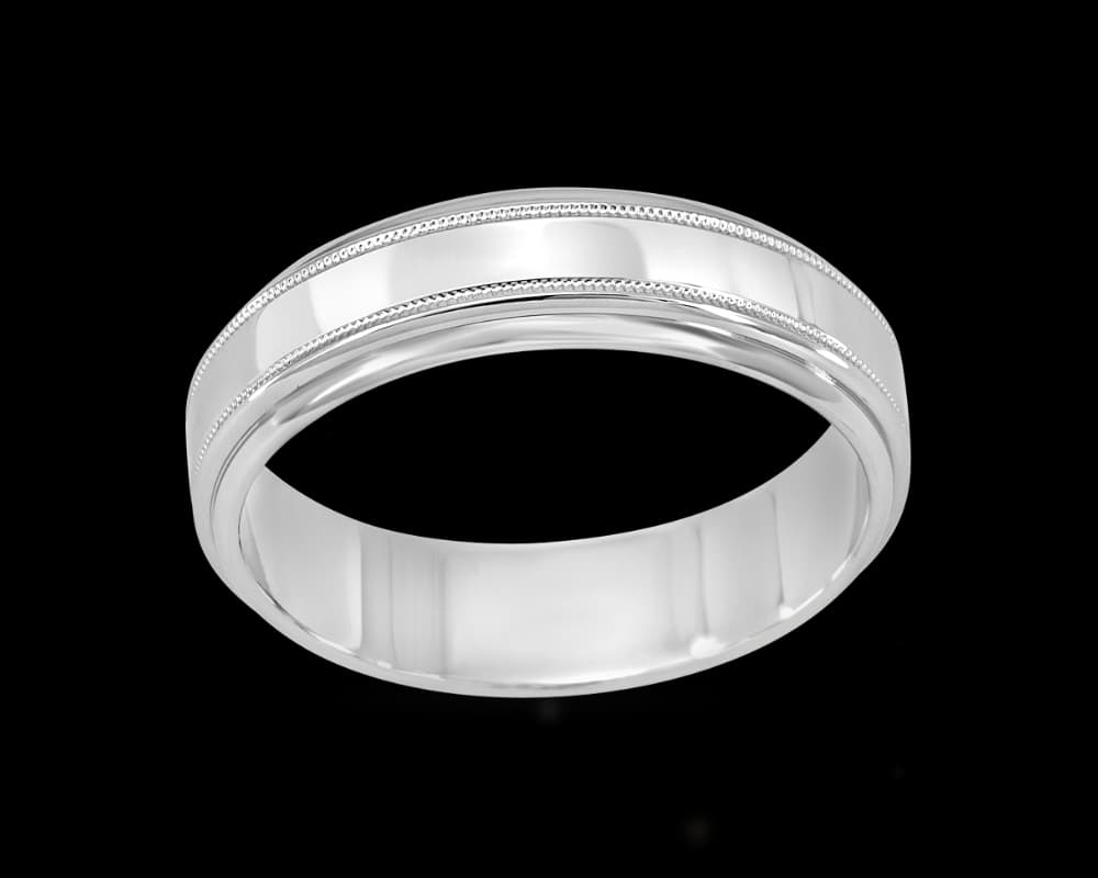 The Vaughn Band with Double Rounded Edges and Milgrain