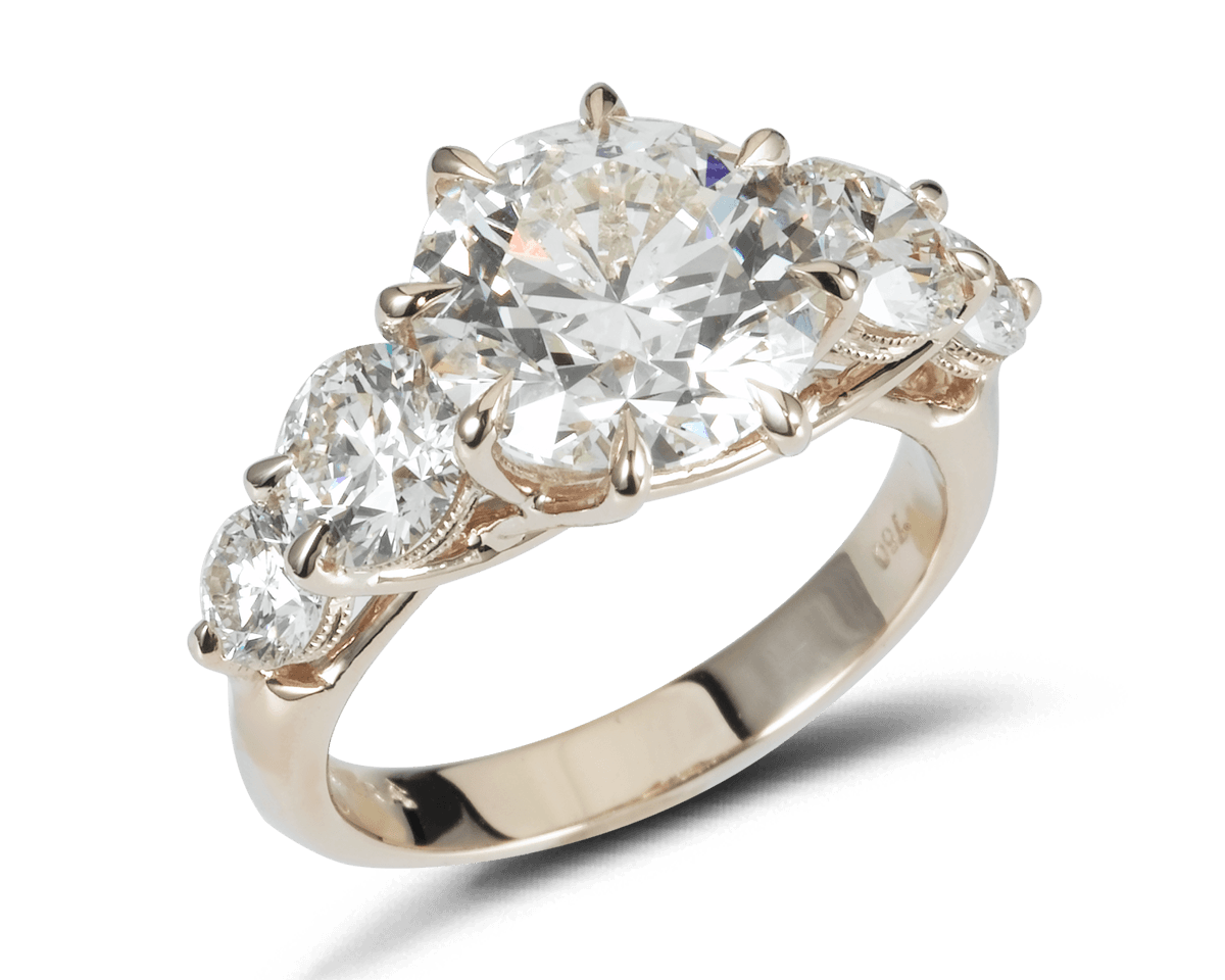 The Jana Five Stone Trellis Solitaire