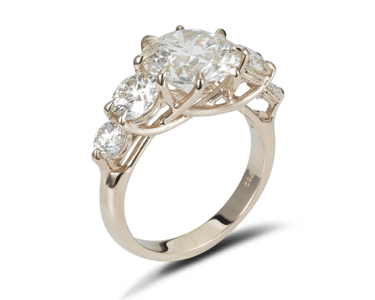 The Jana Five Stone Trellis Solitaire