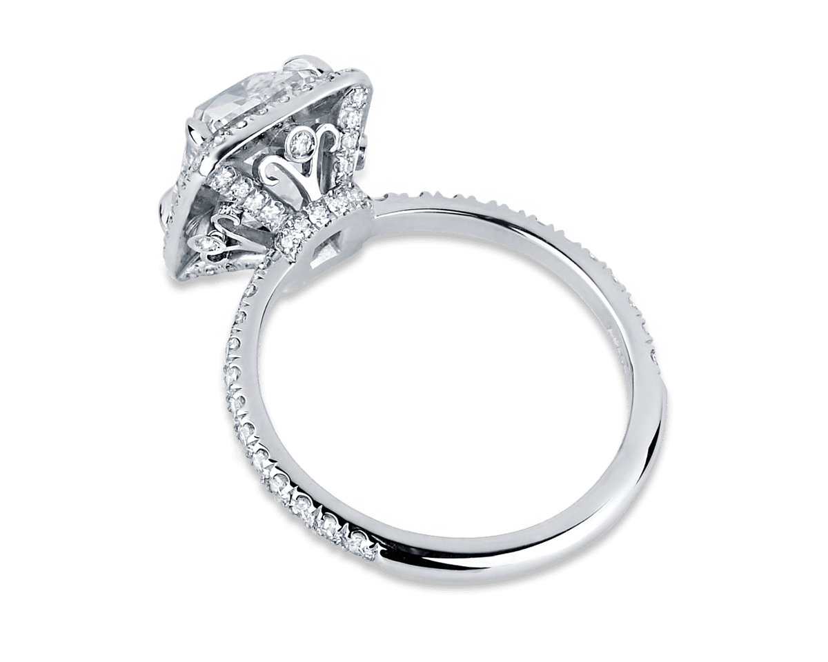 The Emilya with 3ct CAC & Filigree Profile