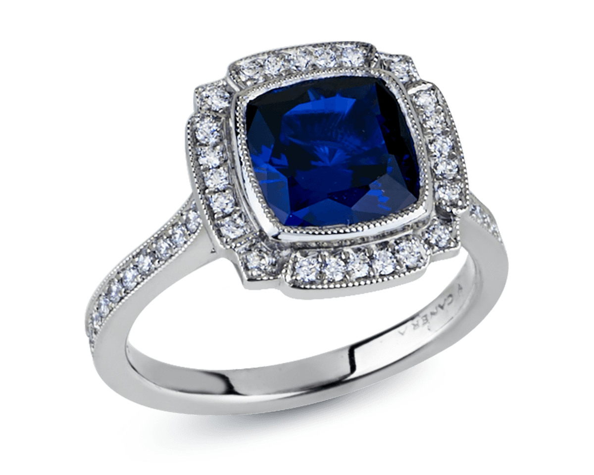 The Dahlia Vintage Halo Solitaire