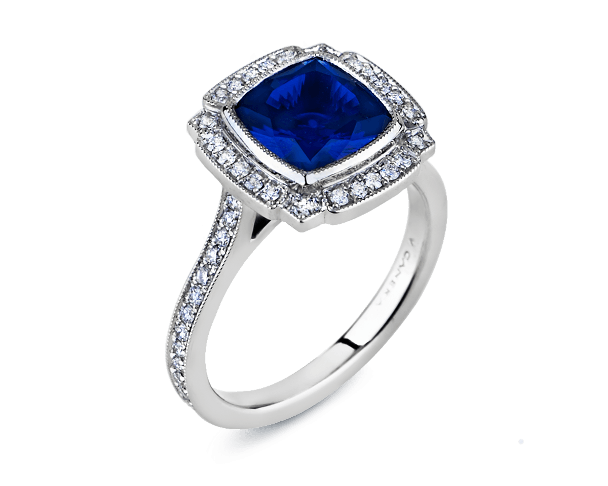 The Dahlia Vintage Halo Solitaire