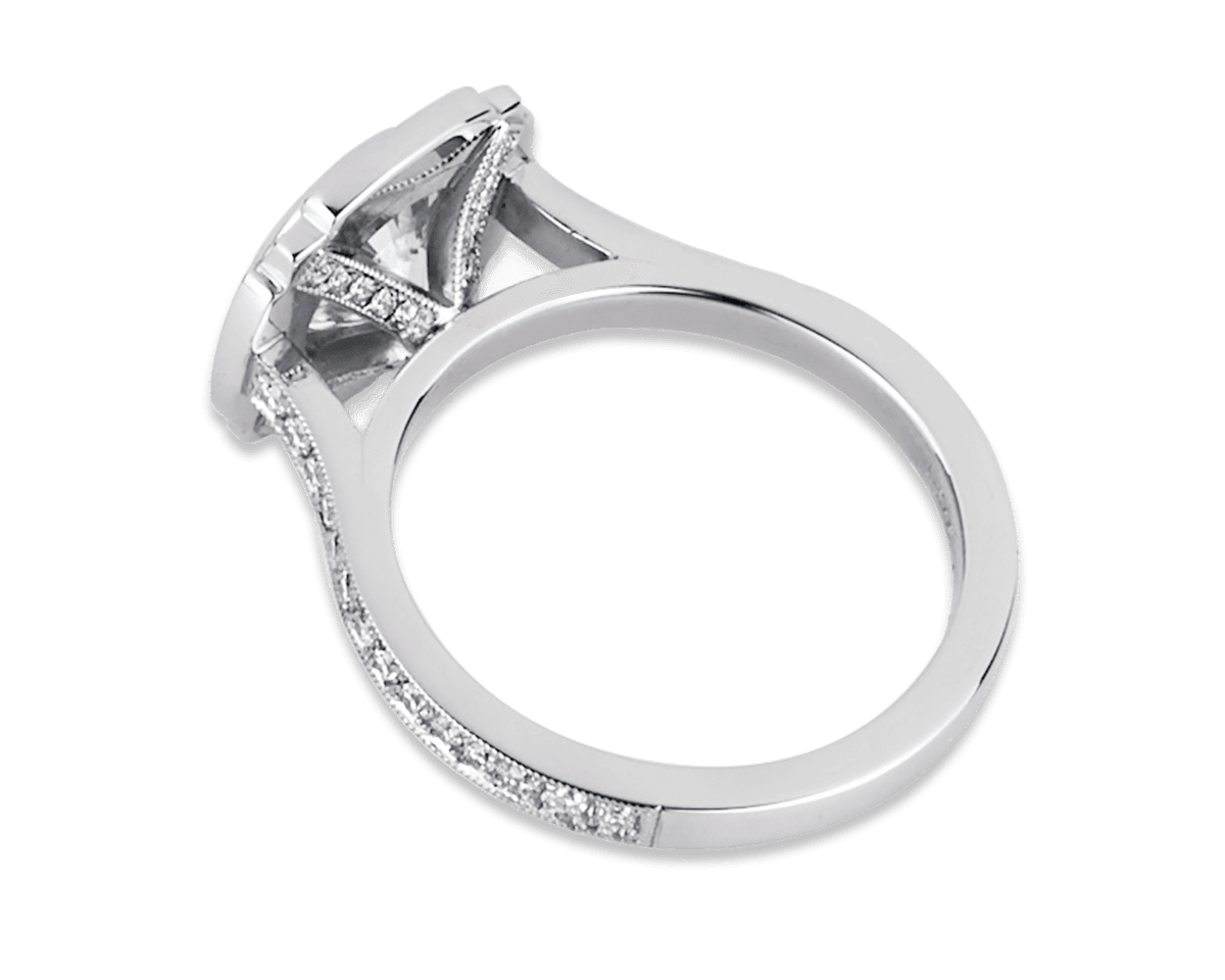 The Dahlia Halo with Round Center Stone