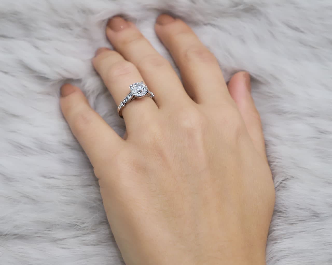 Anjele Vintage French Cut Solitaire