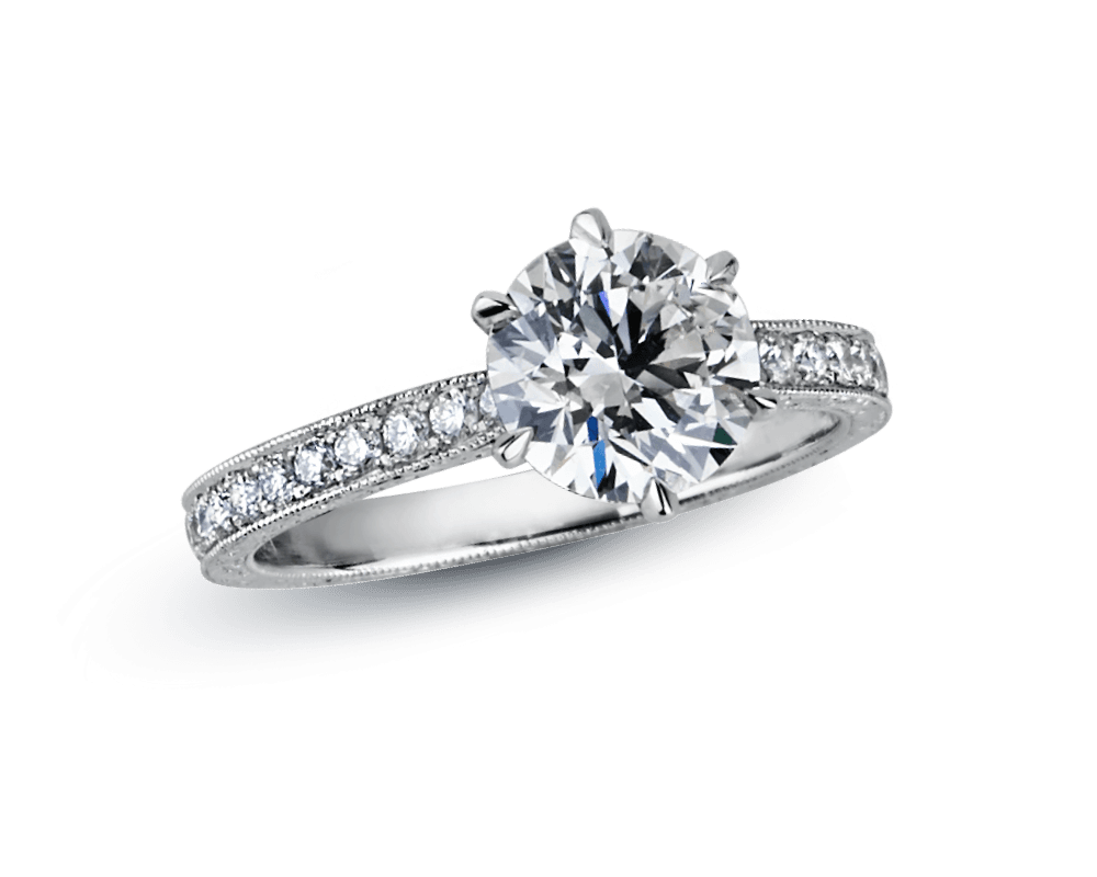 Tapered Band Six Prong Solitaire