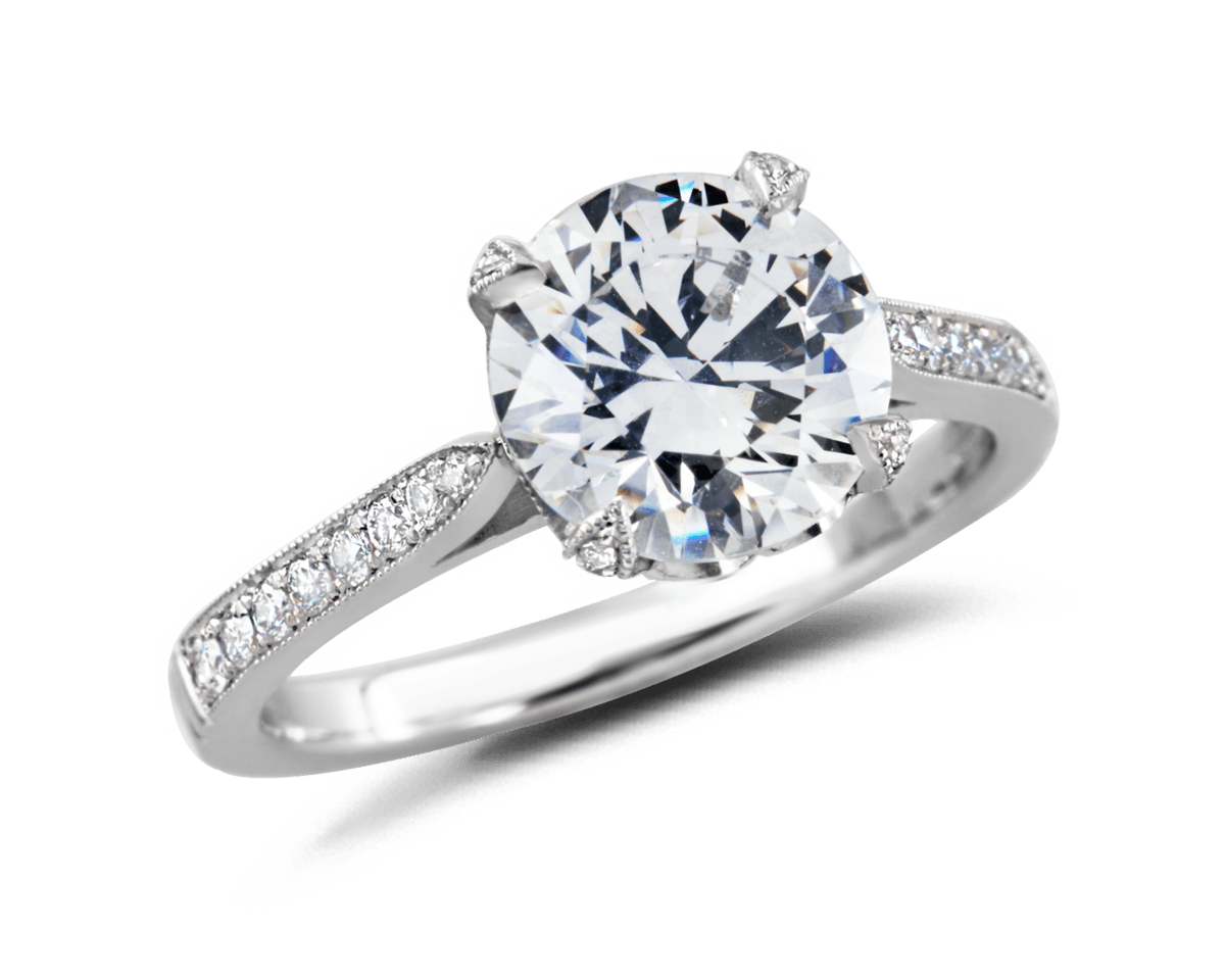 Pave Solitaire with Ajour Profile