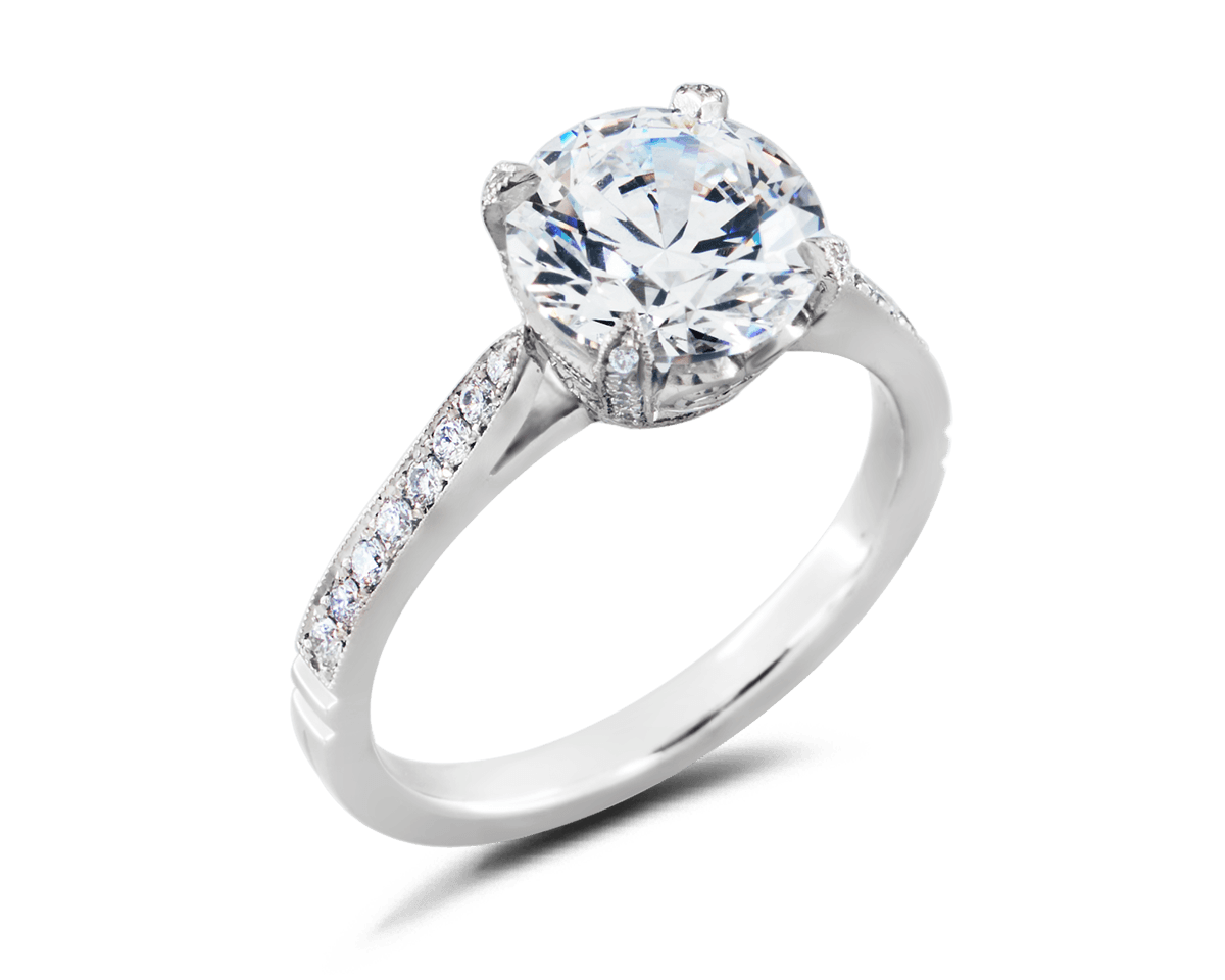 Pave Solitaire with Ajour Profile
