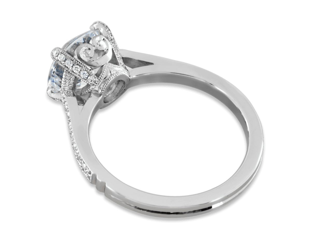 Pave Solitaire with Ajour Profile