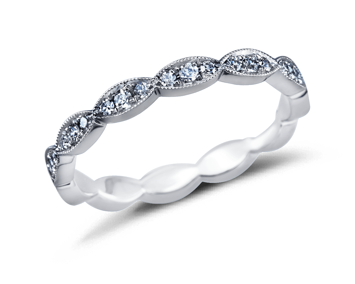 Marquise Shaped Pave Eternity Band