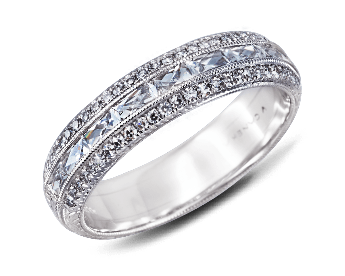 Channel Set French Cut Pave Band