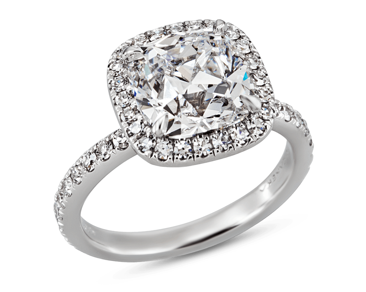 The Emilya Halo Solitaire with Vintage Cushion
