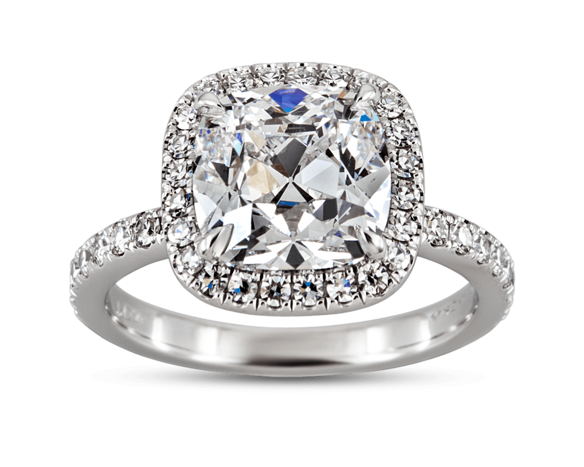 The Emilya Halo Solitaire with Vintage Cushion