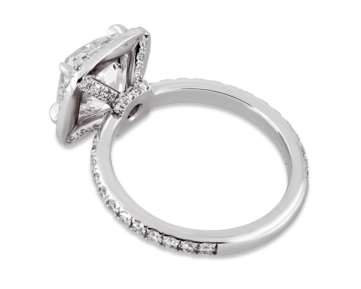 The Emilya Halo Solitaire with Vintage Cushion
