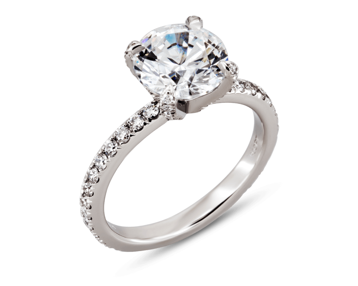 The Olivia Pave Solitaire with Open Gallery