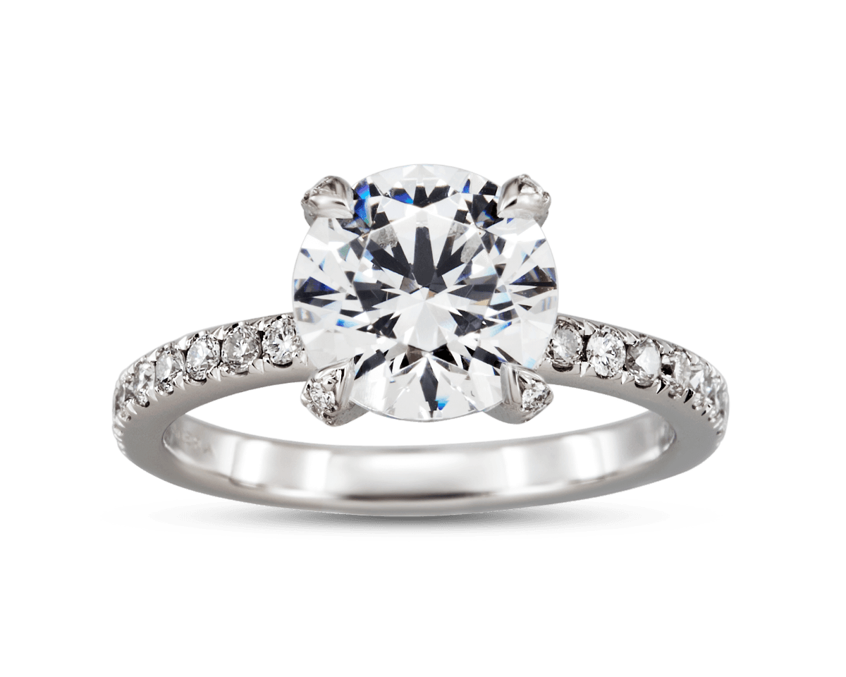 The Olivia Pave Solitaire with Open Gallery