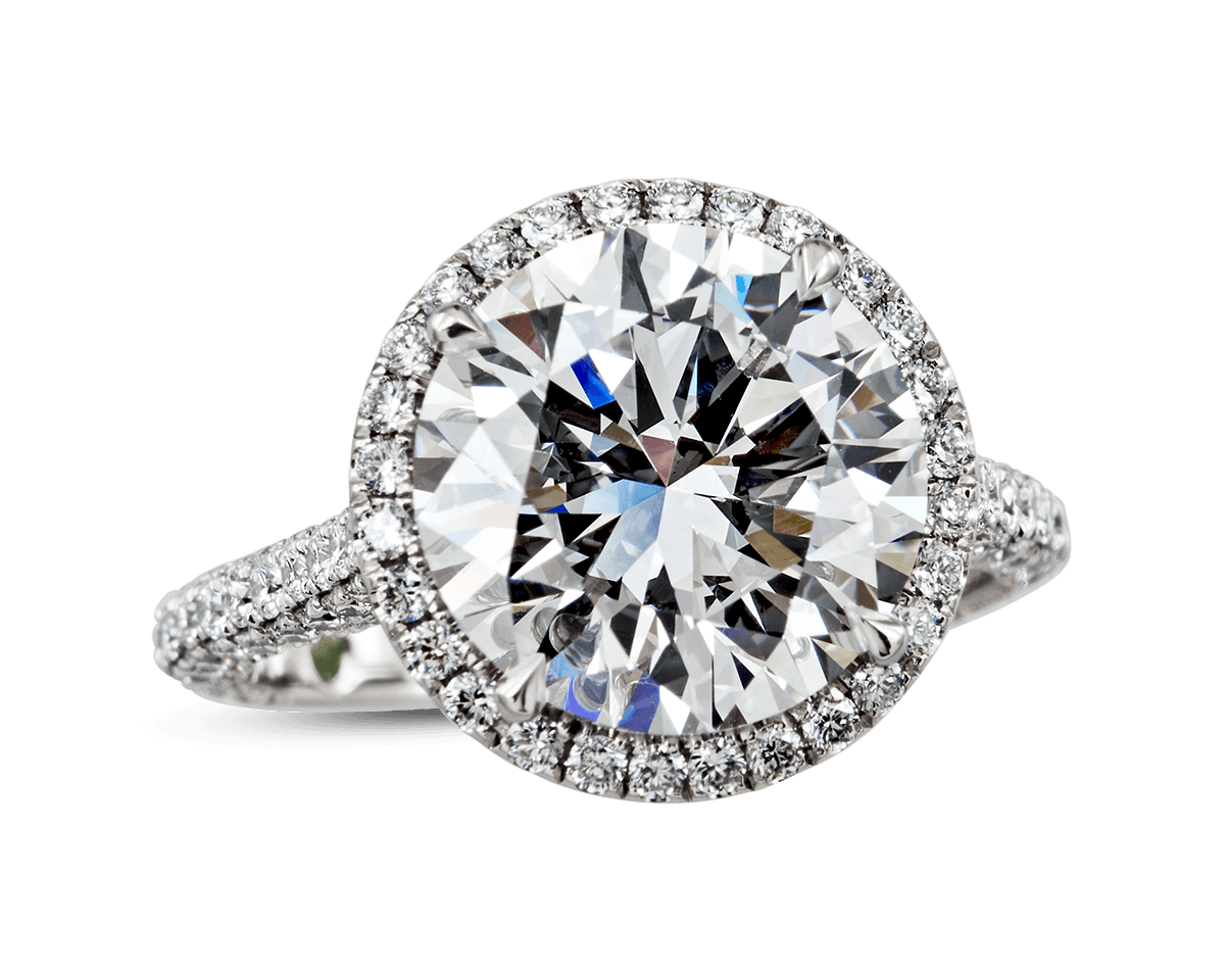 The Emilya with Cathedral Band set with 3D Pave