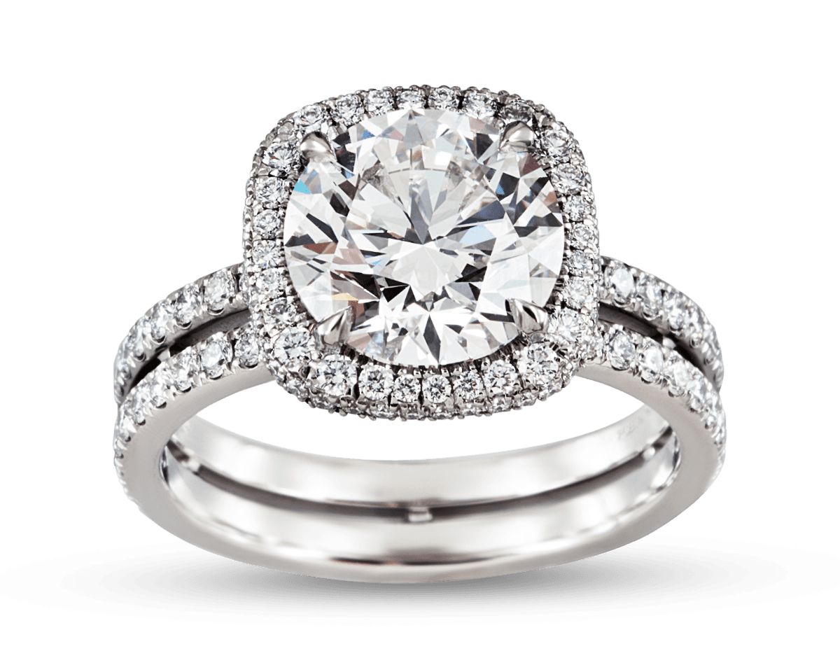 Dual Shank Halo Solitaire