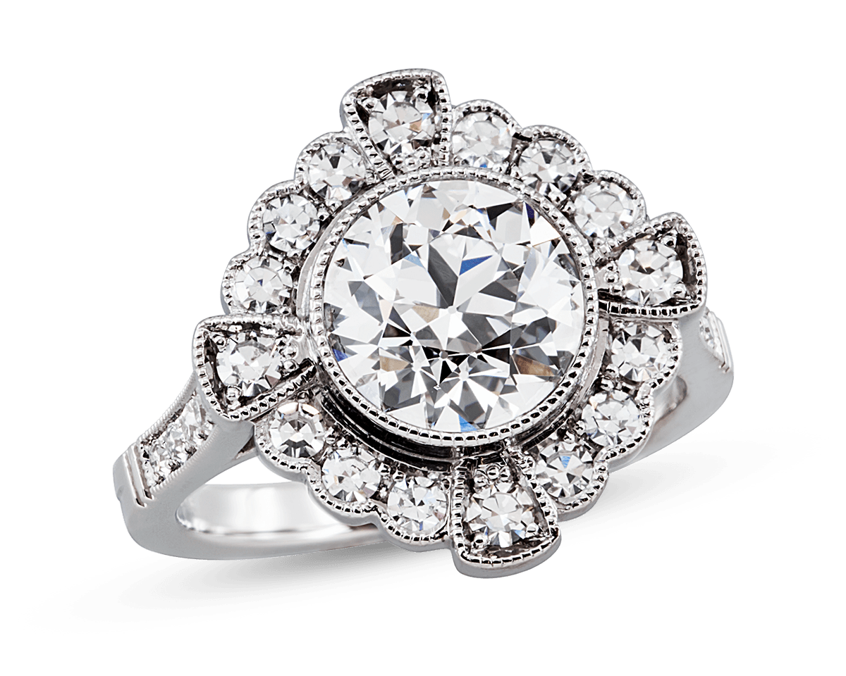 The Josie Vintage Halo Solitaire