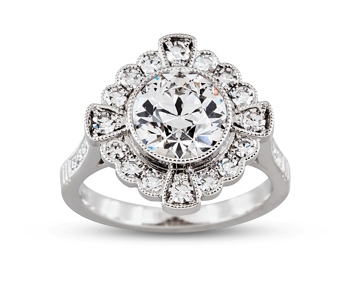 The Josie Vintage Halo Solitaire