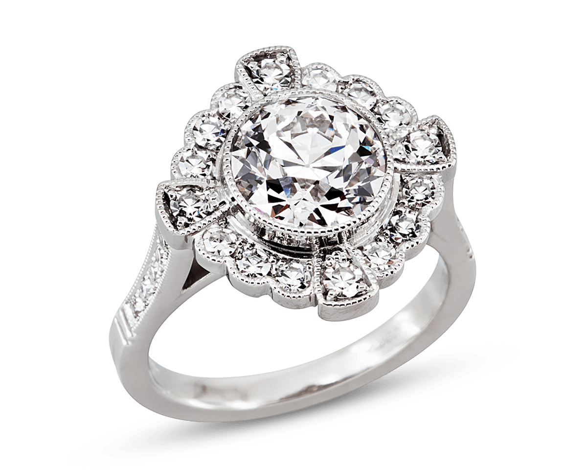 The Josie Vintage Halo Solitaire