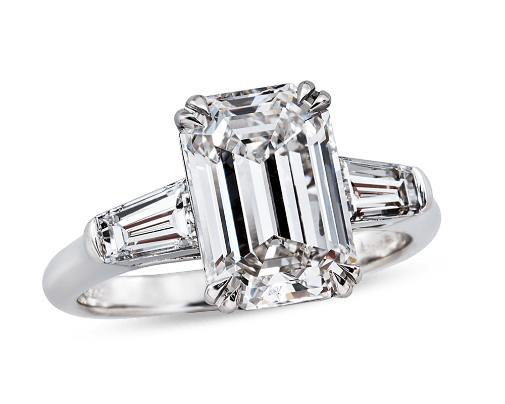 Emerald Cut and Tapered Baguette Trilogy