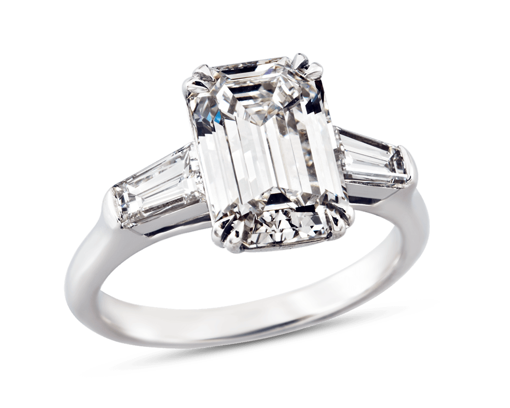 Emerald Cut and Tapered Baguette Trilogy