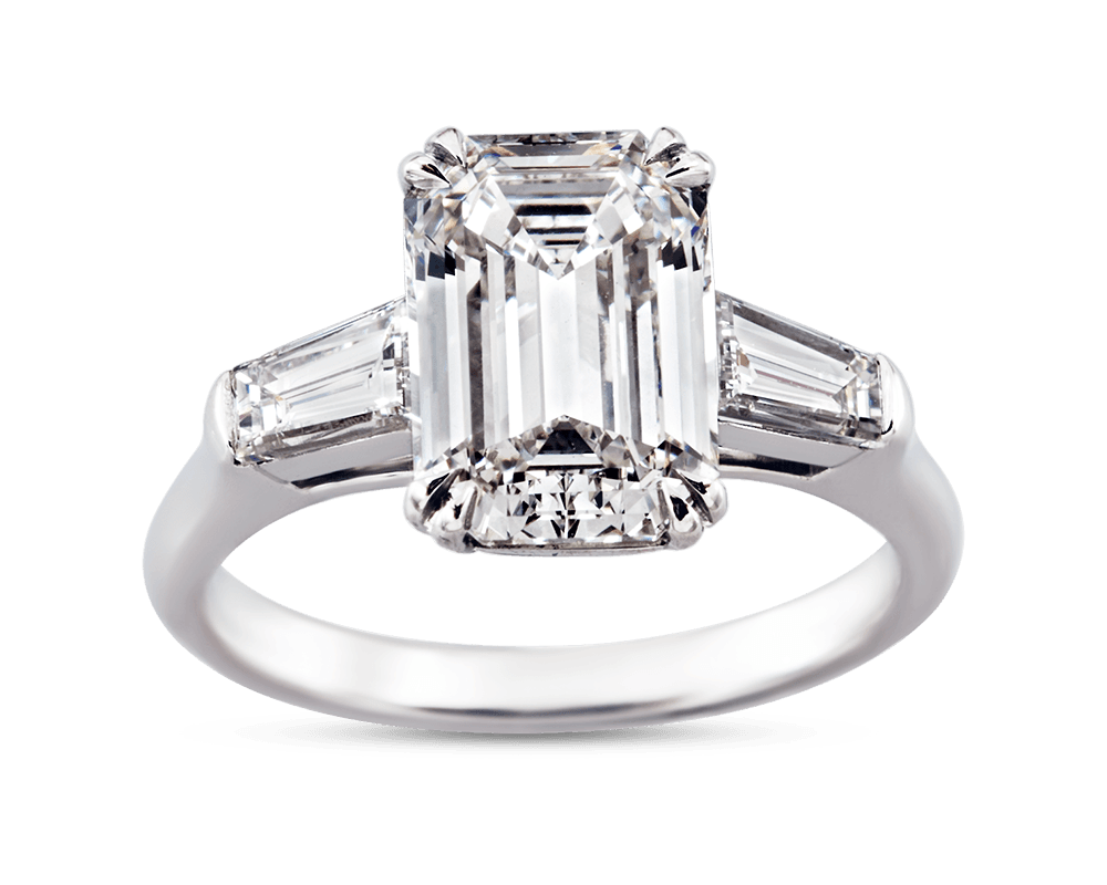 Emerald Cut and Tapered Baguette Trilogy